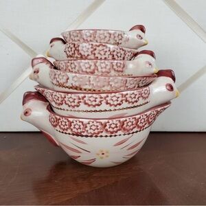 temp-tations “old world 6pc cranberry chicken measuring cups